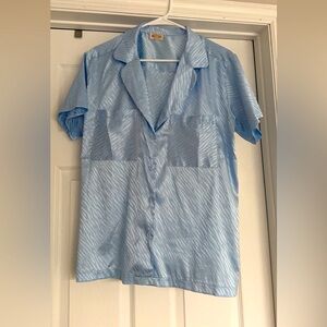 Silky Button Down Top